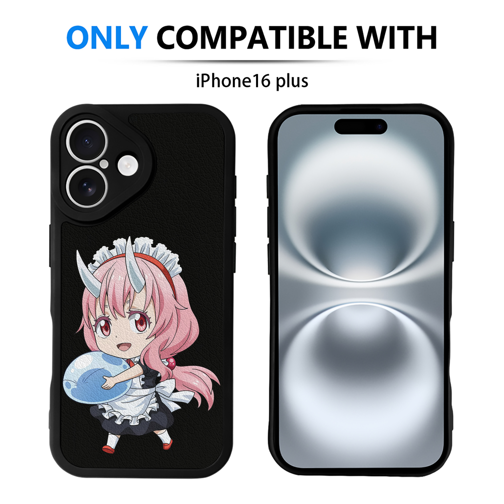 （画像用） 転スラ Regarding Reincarnated to Slime 【iPhone 16シリーズ対応】シリコンスマホケース（レザー調） 材質：シリコン